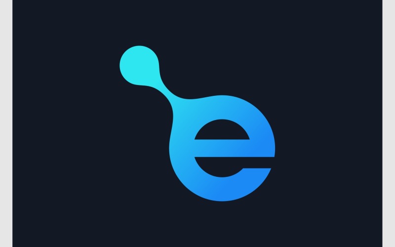 letter e molecule science lab logo original