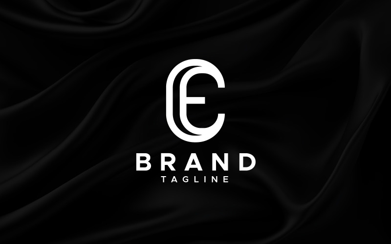 letter e outline logo design template original