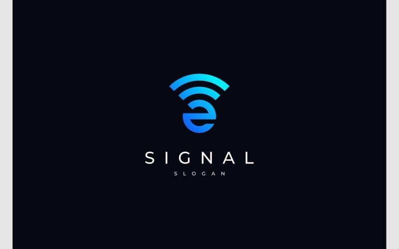 letter e signal wireless logo original