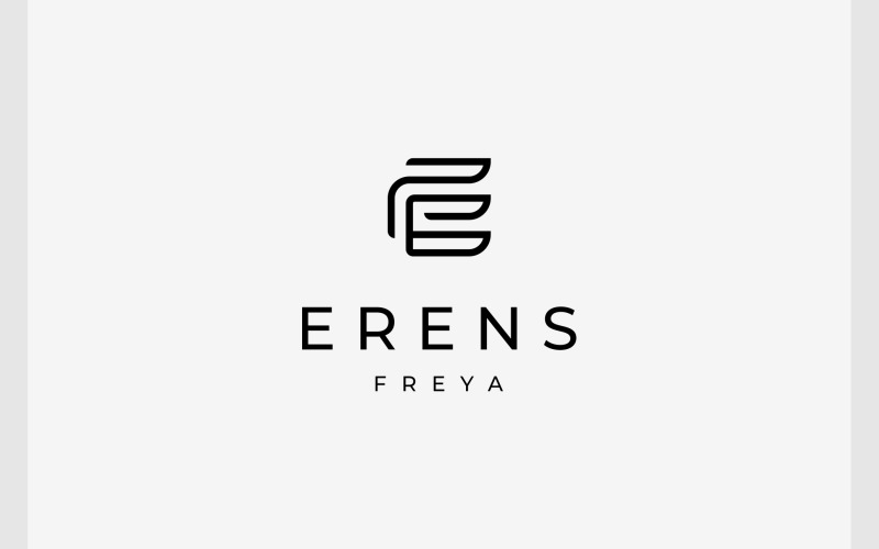 letter ef fe elegant monogram logo original