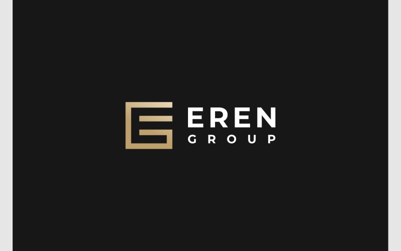 letter eg ge gold luxury simple logo original