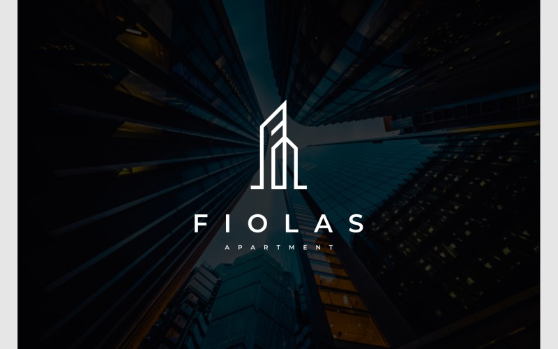 letter f building apartment logo original