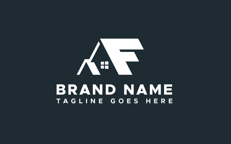 letter f house logo design template original
