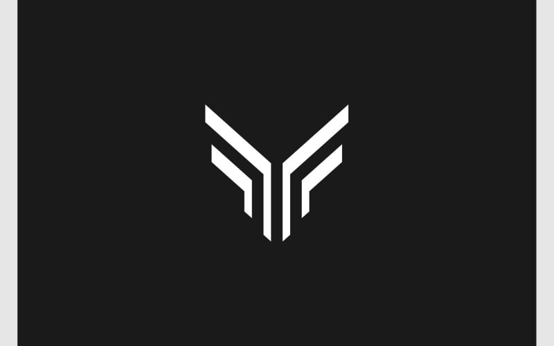 letter f initial mirror luxury logo original