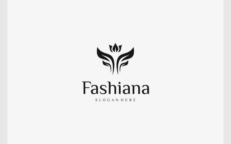 letter f or ff mirror leaf luxury logo original