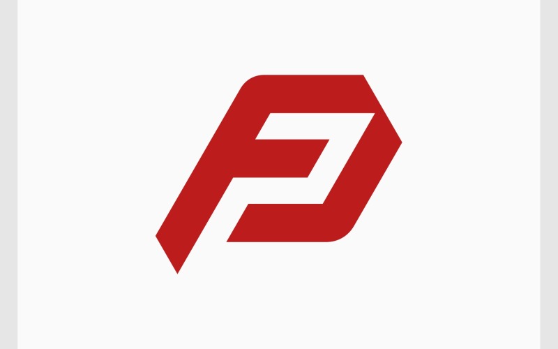 letter f p monogram modern logo original
