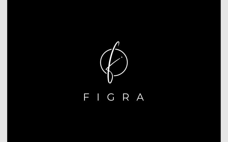 letter f script signature logo original