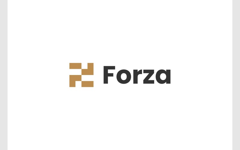 letter f square simple logo original
