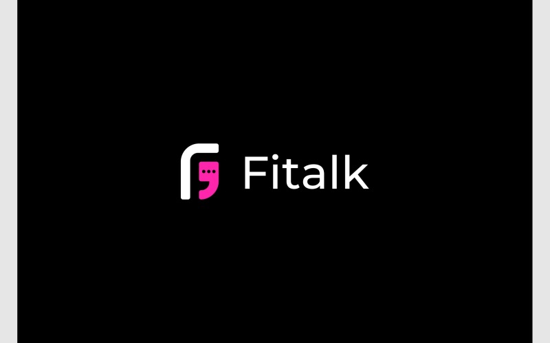 letter f talk chat speak logo original