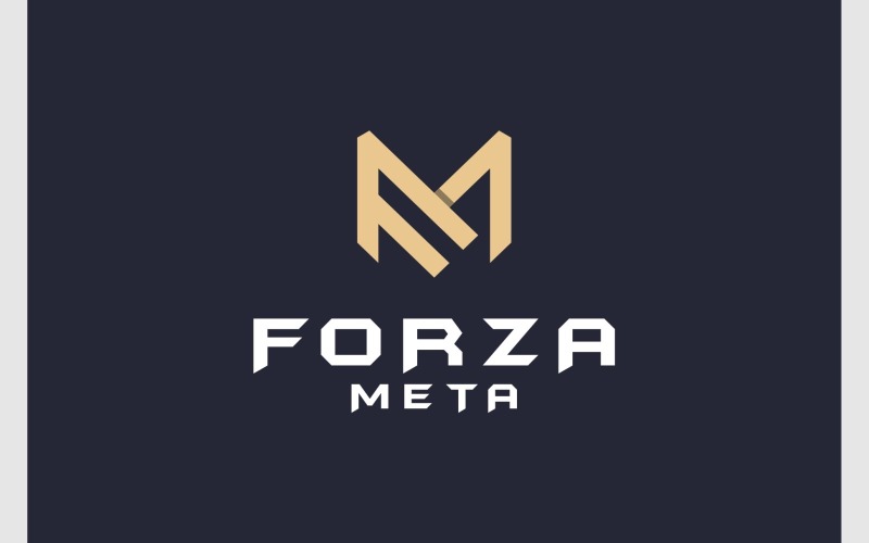 letter fm mf initials geometric masculine monogram logo original