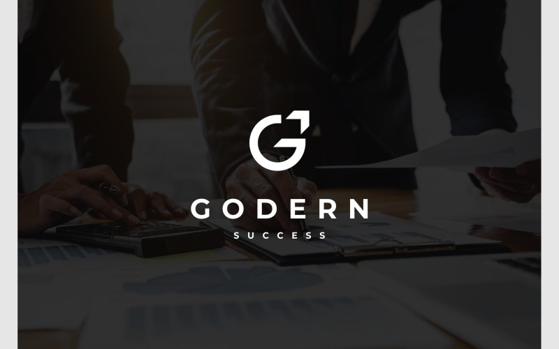 letter g arrow up success business logo original