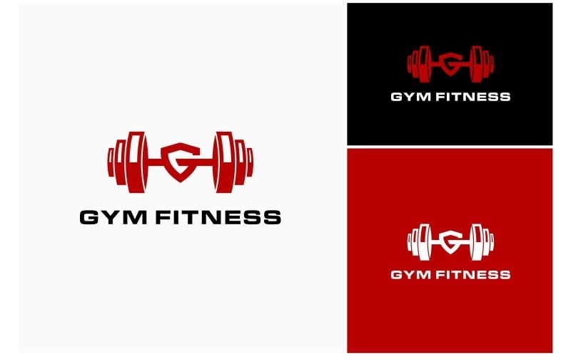 letter g barbell weightlifting logo original