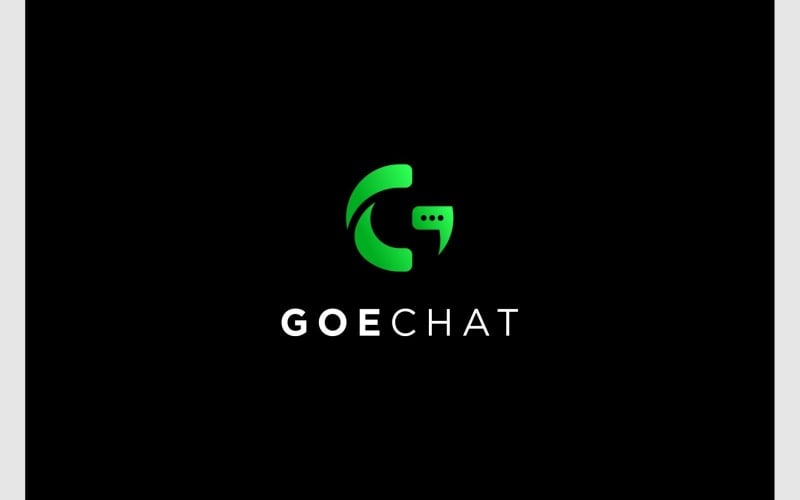 letter g bubble chat speech logo original