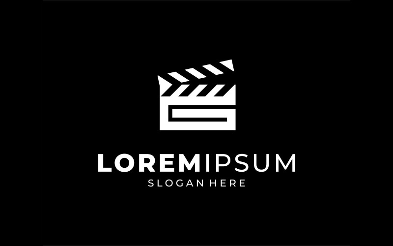 letter g clapper board film logo original
