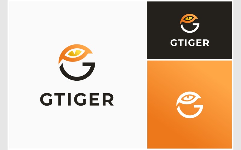 letter g eye tiger bengal logo original