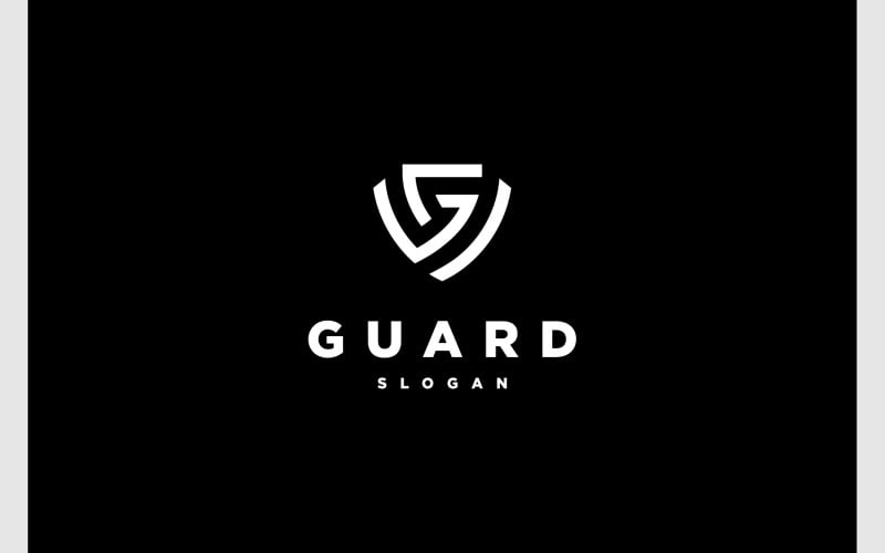 letter g guard shield security protection logo original
