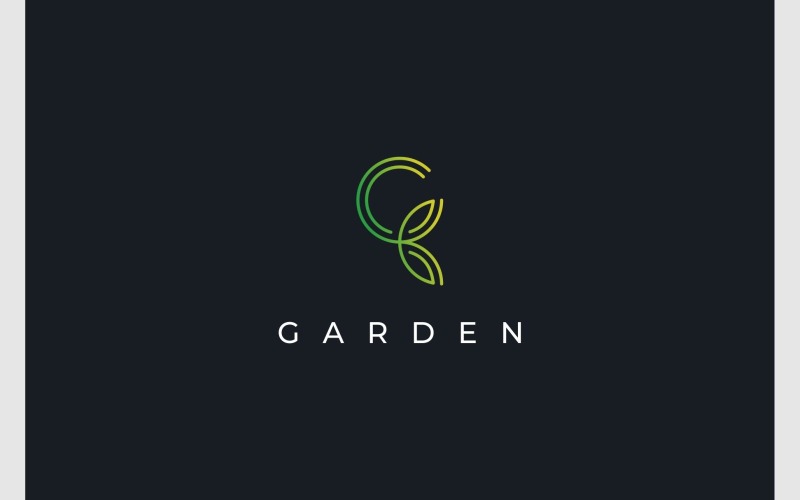 letter g leaf organic flower logo original