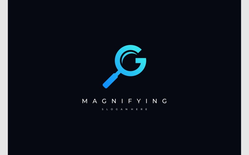 letter g magnifying glass logo original