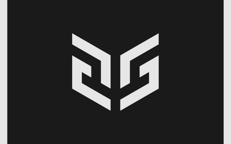letter g or gg mirror monogram logo original