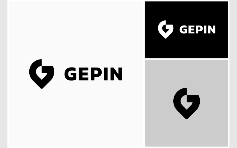 letter g pin map location logo original
