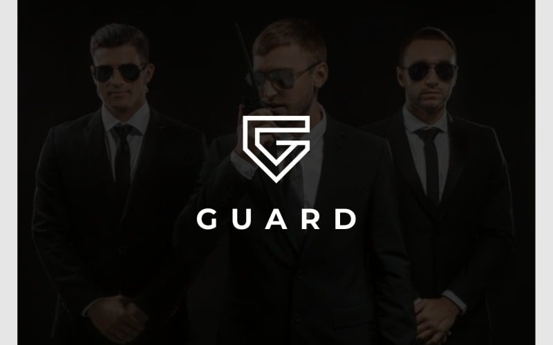 letter g shield guard security logo original