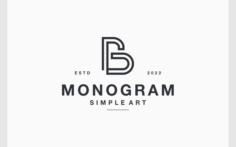 letter gb bg simple monogram logo original