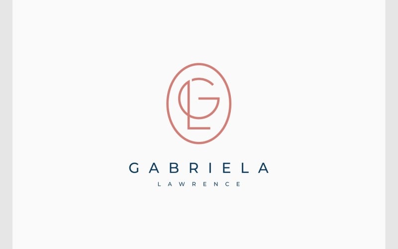 letter gl lg minimalist simple logo original