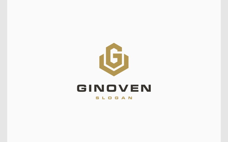 letter gv vg geometric monogram logo original