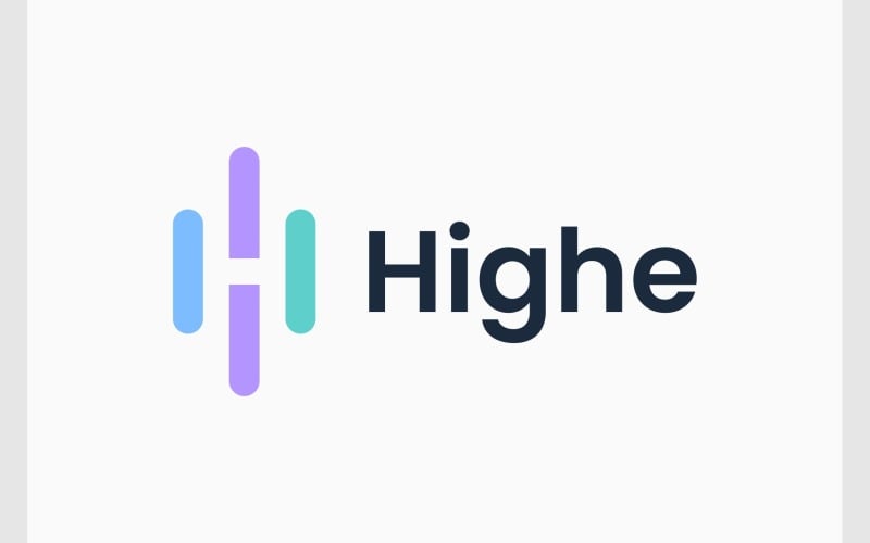 letter h abstract modern logo original