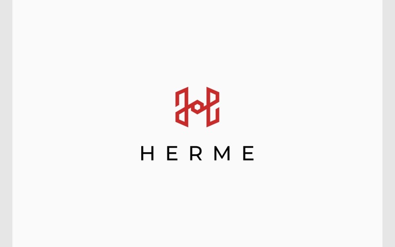 letter h geometric modern logo original