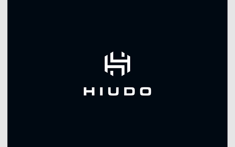 letter h geometric simple modern logo original