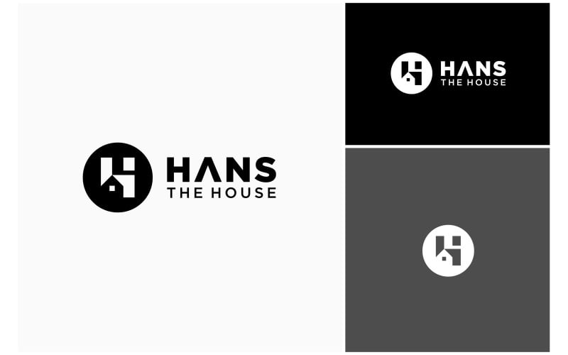 letter h home house residential logo original