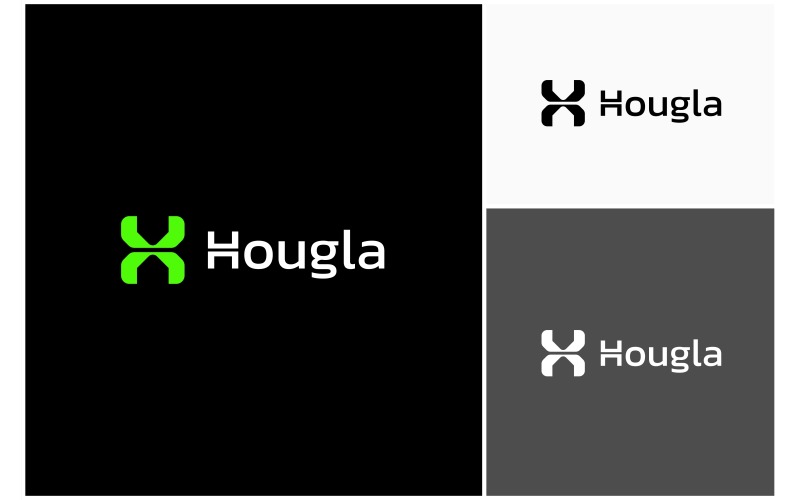 letter h modern futuristic logo original