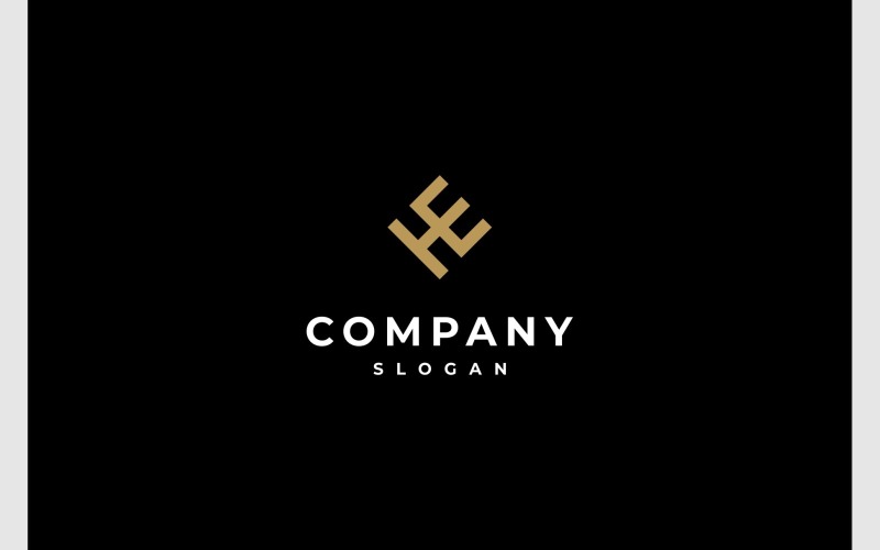 letter he simple monogram logo original