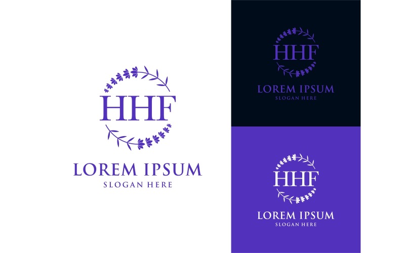 letter hhf lavender floral logo original