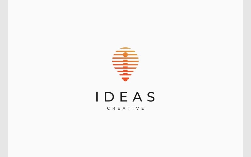 letter i light bulb idea logo original