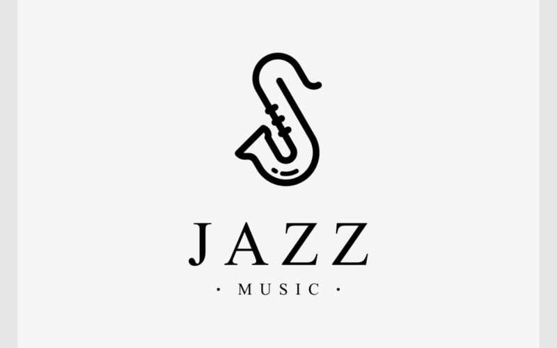 letter j saxophone jazz music logo original