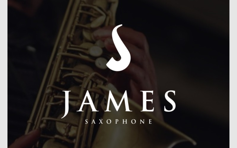 letter j saxophone music simple logo original