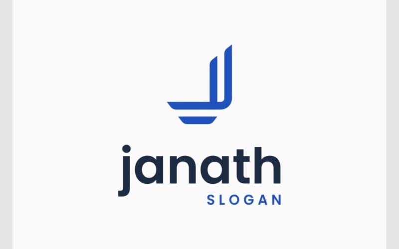 letter j simple modern logo original