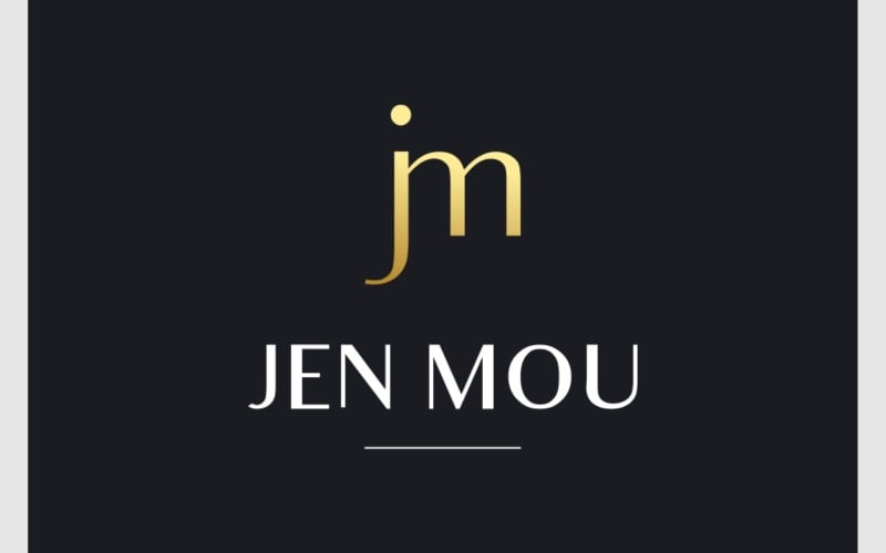 letter jm initials minimalist luxury logo original