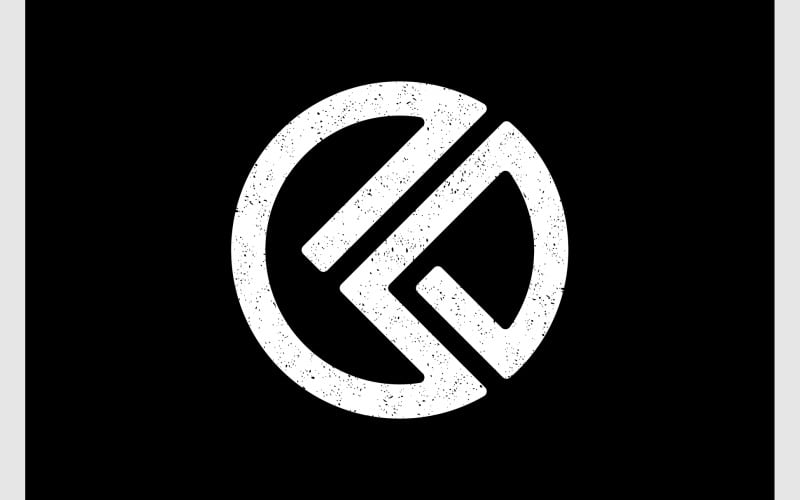 letter k circle monogram logo original