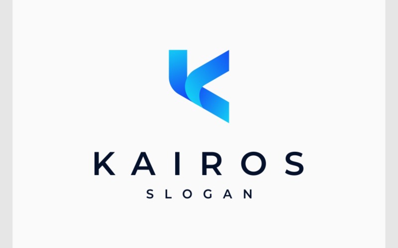 letter k colorful gradient logo original