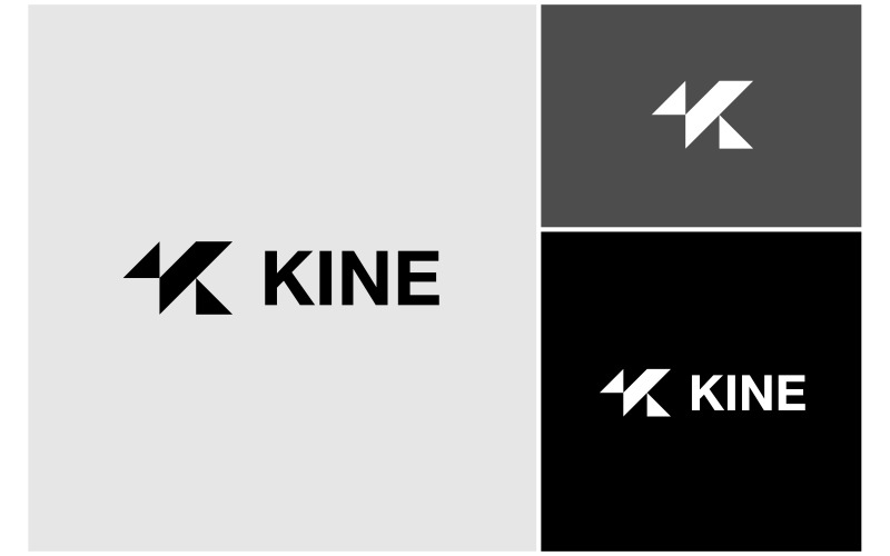 letter k geometric simple monogram logo original