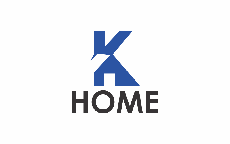 letter k home logo template original