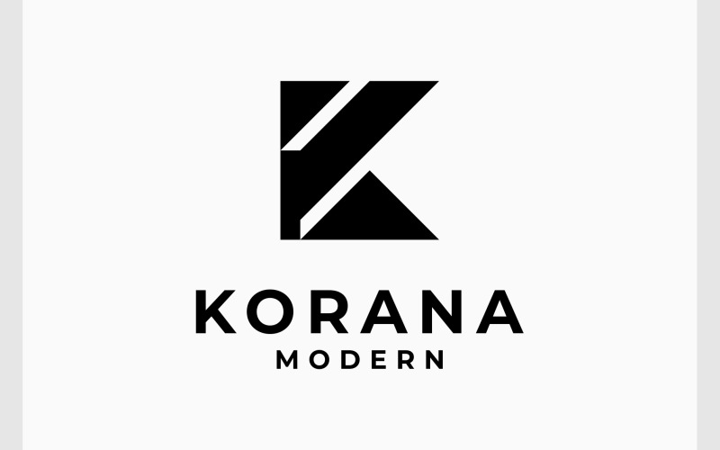 letter k initial modern simple logo original
