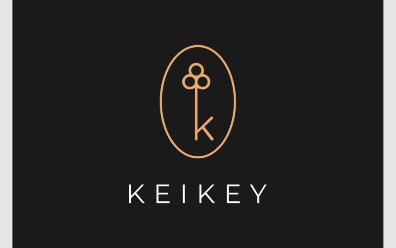letter k key minimalist logo original