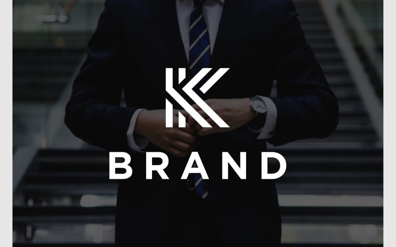 letter k modern simple geometric logo original
