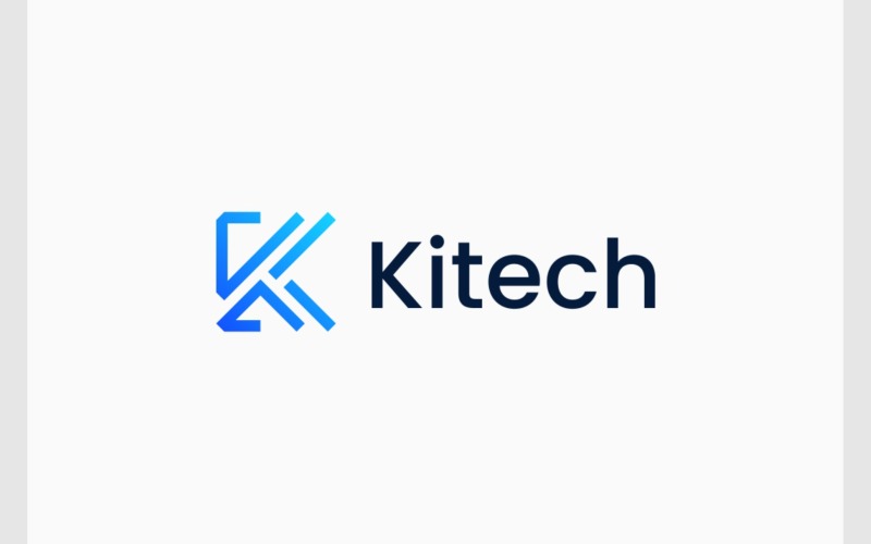 letter k modern technology logo original