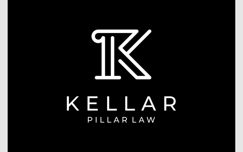 letter k pillar column law firm logo original