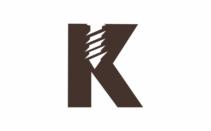 letter k repair logo template original